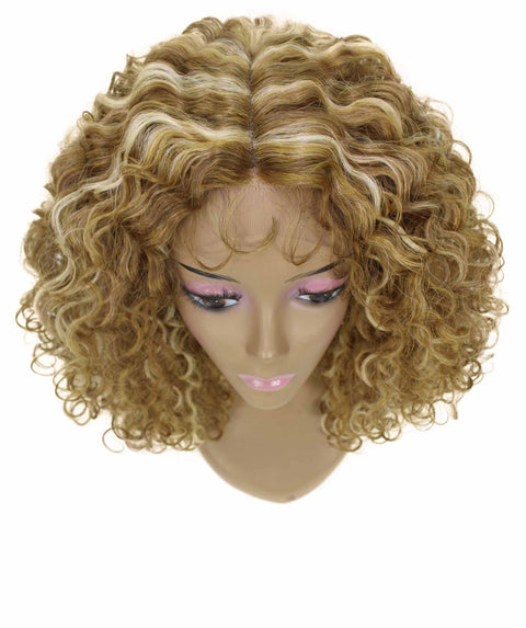 Precious Blonde Blend Trendy Afro Lace Wig