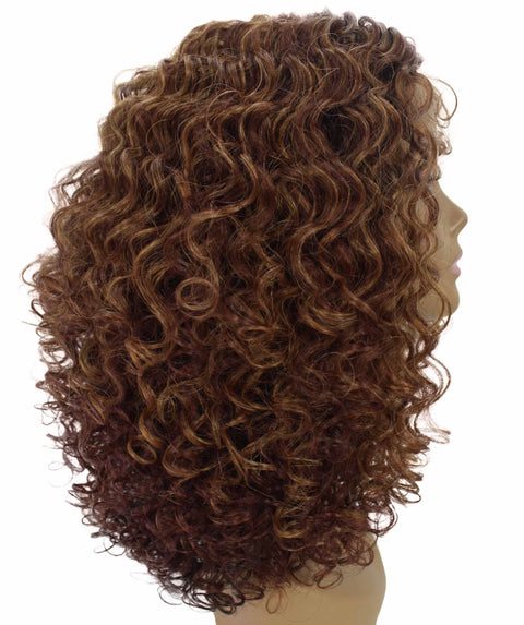 Precious Copper Auburn Blend Trendy Afro Lace Wig