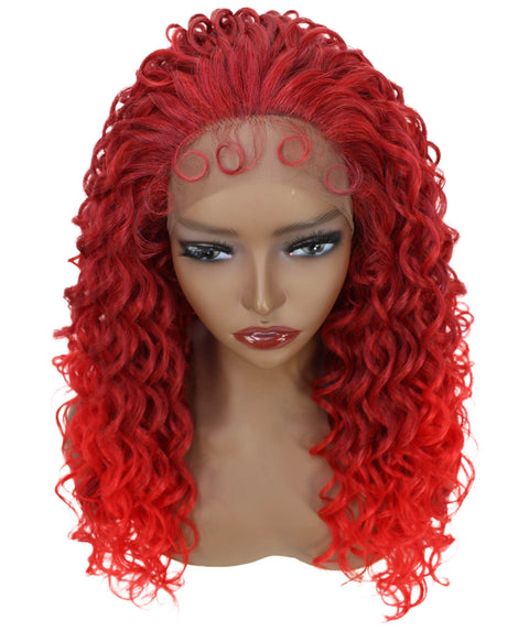 Carrie Dark Wine and Red Blend Lace Wig