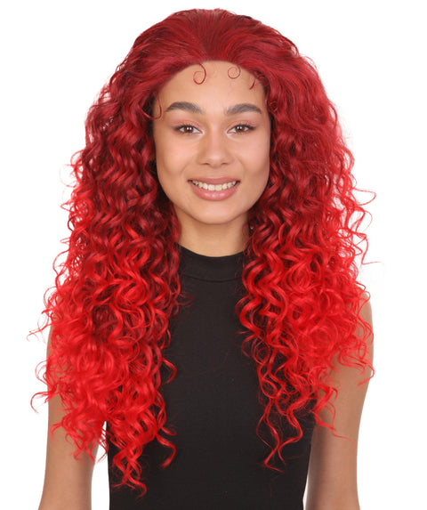 Carrie Dark Wine and Red Blend Lace Wig