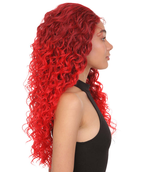 Carrie Dark Wine and Red Blend Lace Wig