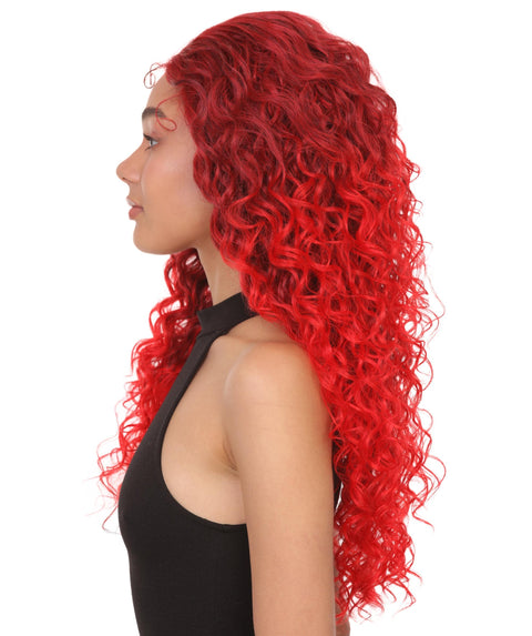 Carrie Dark Wine and Red Blend Lace Wig