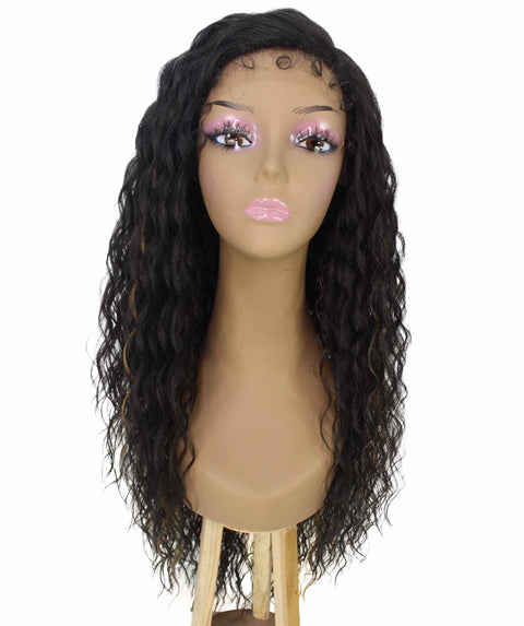 Shanice Black with Golden Long Beach Trendy Lace Wig