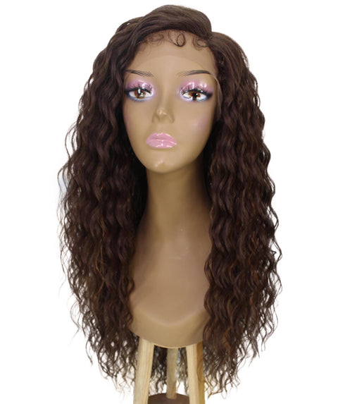 Shanice Brown with Golden Long Beach Trendy Lace Wig