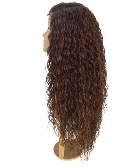 Shanice Brown with Golden Long Beach Trendy Lace Wig