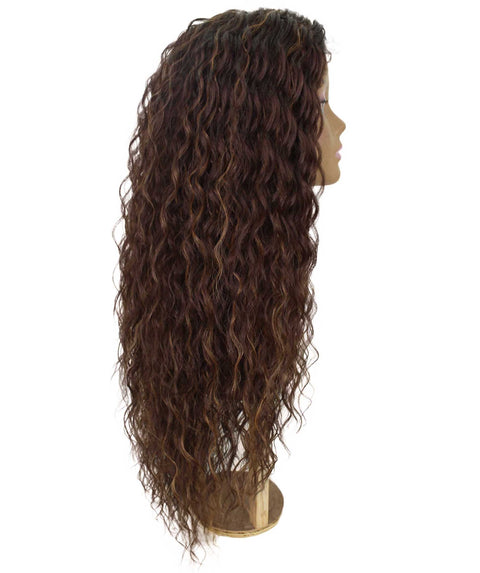 Shanice Brown with Golden Long Beach Trendy Lace Wig