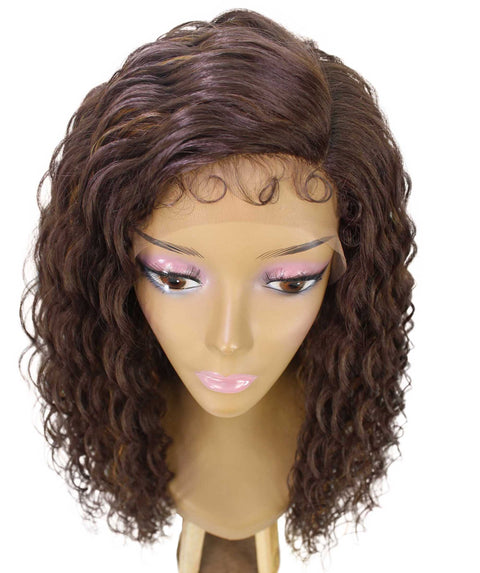 Shanice Brown with Golden Long Beach Trendy Lace Wig