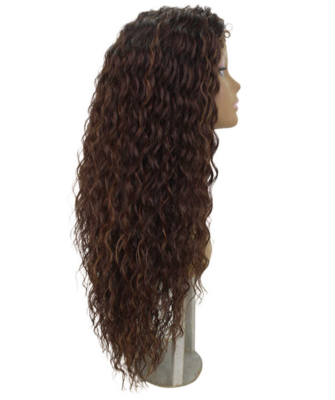 Shanice Brown with Caramel Long Beach Trendy Lace Wig