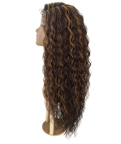 Shanice Caramel Brown Blend Long Beach Trendy Lace Wig