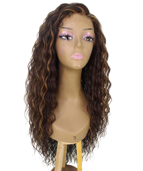 Shanice Caramel Brown Blend Long Beach Trendy Lace Wig