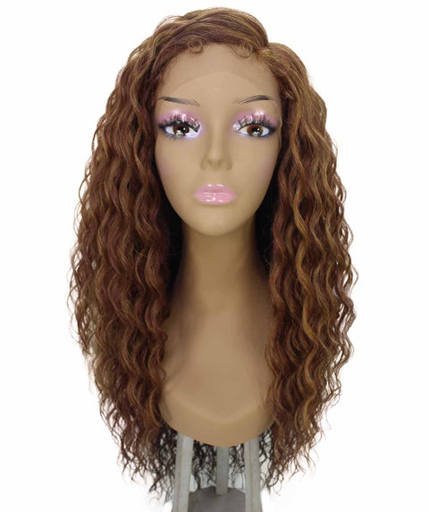 Shanice Copper Auburn Blend Long Beach Trendy Lace Wig