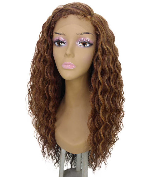 Shanice Copper Auburn Blend Long Beach Trendy Lace Wig