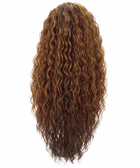 Shanice Copper Auburn Blend Long Beach Trendy Lace Wig