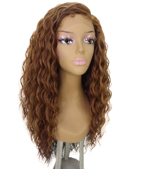 Shanice Copper Auburn Blend Long Beach Trendy Lace Wig