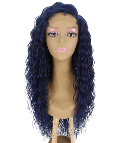 ShaniceBlue and Black Blend Long Beach Trendy Lace Wig