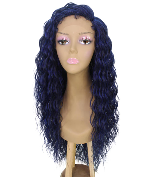 ShaniceBlue and Black Blend Long Beach Trendy Lace Wig