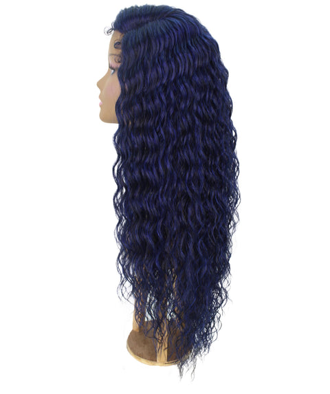 ShaniceBlue and Black Blend Long Beach Trendy Lace Wig