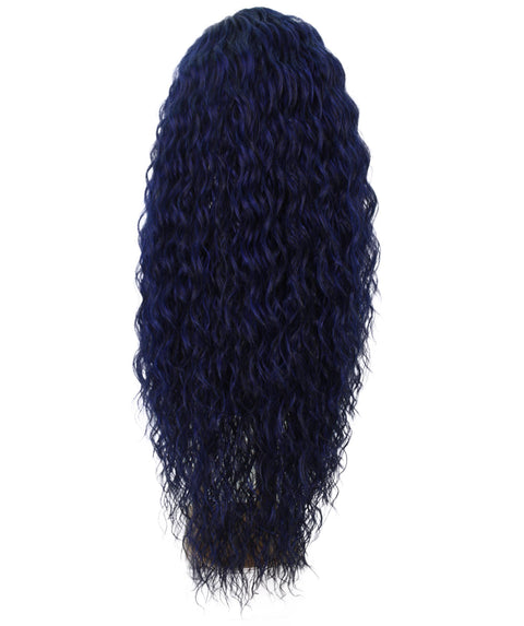 ShaniceBlue and Black Blend Long Beach Trendy Lace Wig