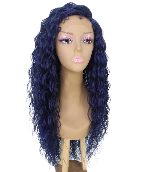 ShaniceBlue and Black Blend Long Beach Trendy Lace Wig