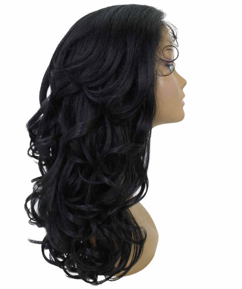 Kiara Black Middle parted Wavy Lace Wig