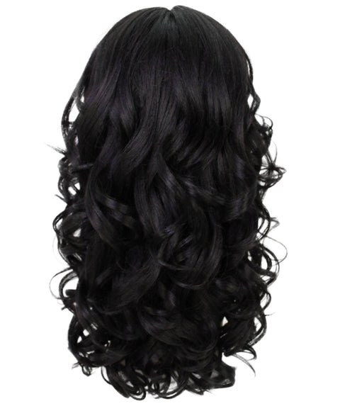 Kiara Natural Black Middle parted Wavy Lace Wig