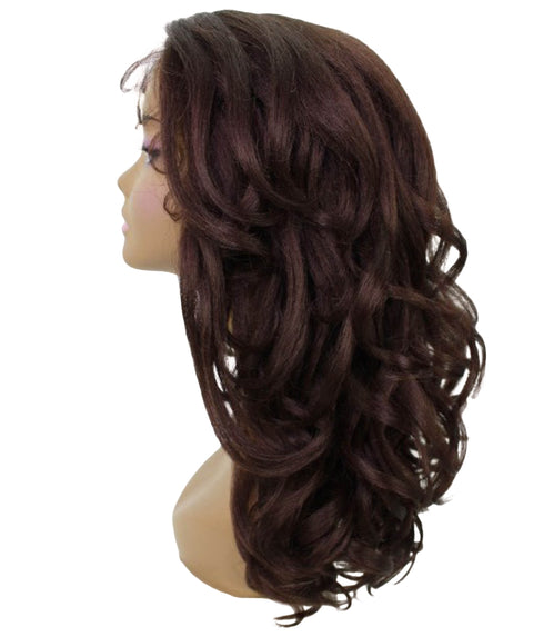 Kiara Medium Brown Middle parted Wavy Lace Wig