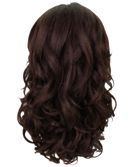 Kiara Medium Brown Middle parted Wavy Lace Wig