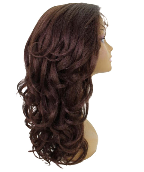 Kiara Medium Brown Middle parted Wavy Lace Wig