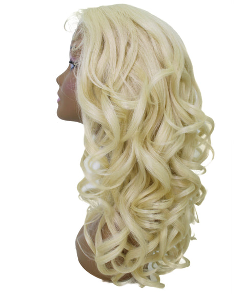 Kiara Light Blonde Middle parted Wavy Lace Wig