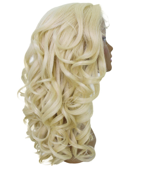 Kiara Light Blonde Middle parted Wavy Lace Wig