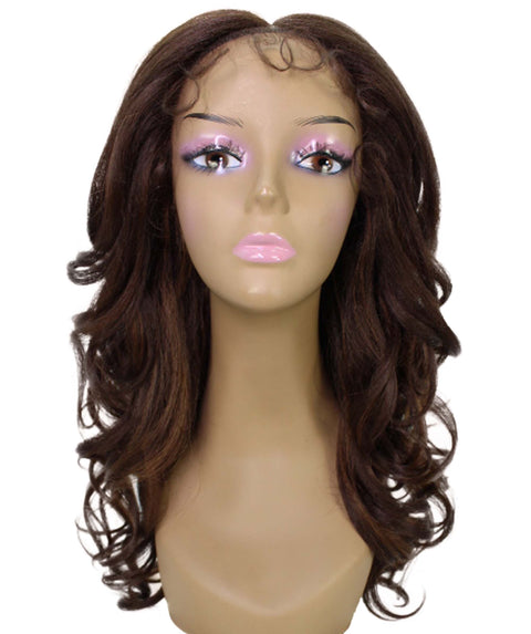 Kiara Brown with Caramel Middle parted Wavy Lace Wig