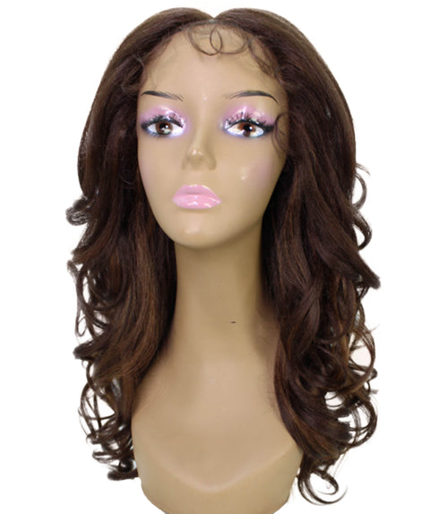 Kiara Brown with Caramel Middle parted Wavy Lace Wig