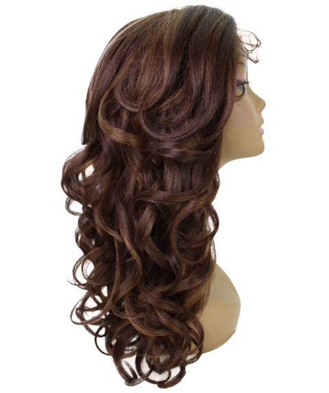 Kiara Brown with Caramel Middle parted Wavy Lace Wig