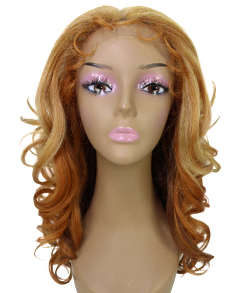 Kiara Strawberry Blonde Middle parted Wavy Lace Wig