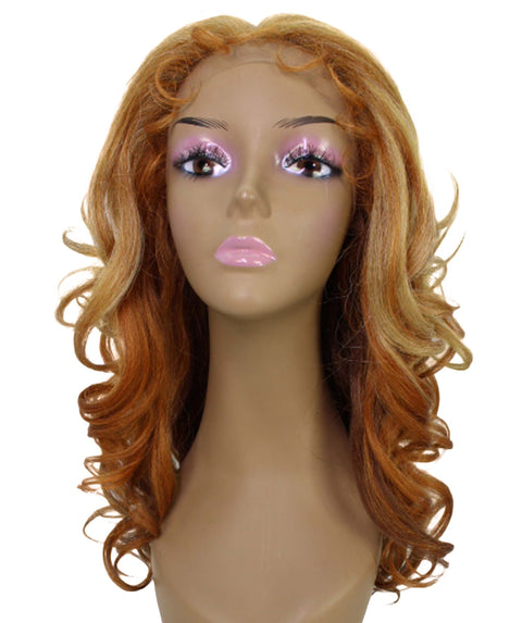 Kiara Strawberry Blonde Middle parted Wavy Lace Wig