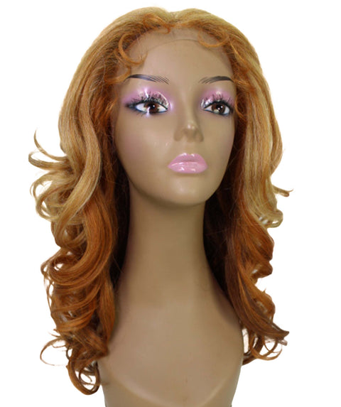 Kiara Strawberry Blonde Middle parted Wavy Lace Wig