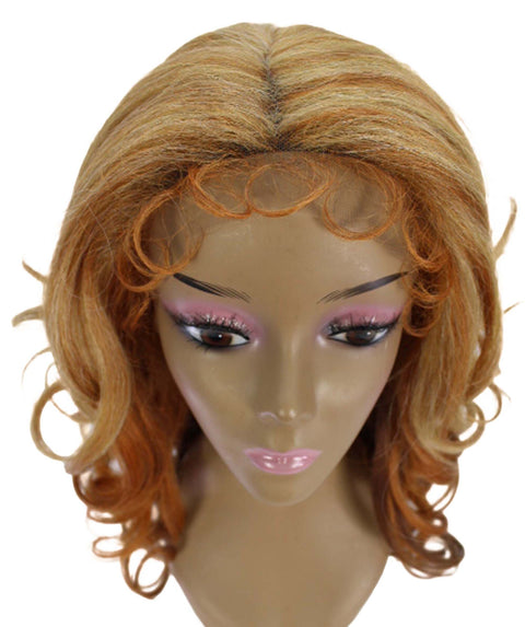 Kiara Strawberry Blonde Middle parted Wavy Lace Wig