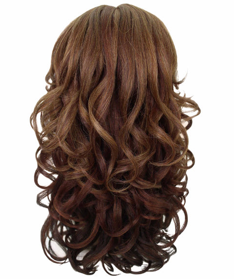 Kiara Copper Auburn Blend Middle parted Wavy Lace Wig