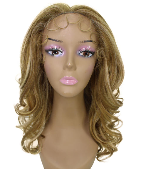 Kiara Blonde Blend Middle parted Wavy Lace Wig