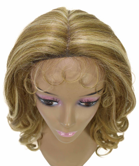 Kiara Blonde Blend Middle parted Wavy Lace Wig