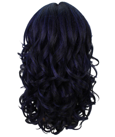 Kiara Blue and Black Blend Middle parted Wavy Lace Wig