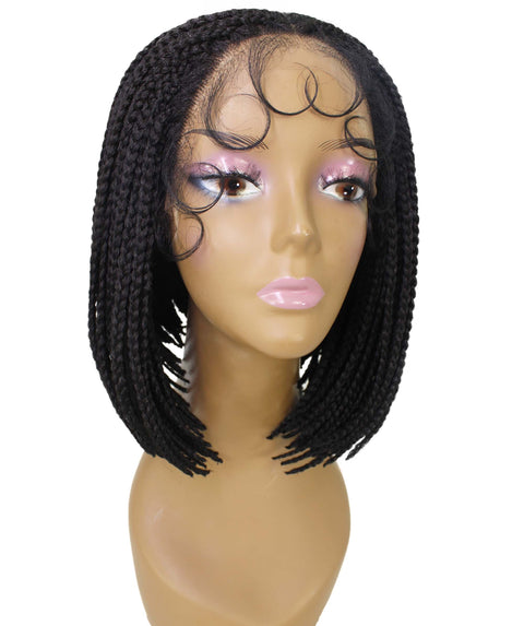 Jayla Natural Black Box Braids Lace Wig