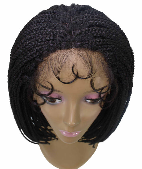 Jayla Dark Brown Box Braids Lace Wig