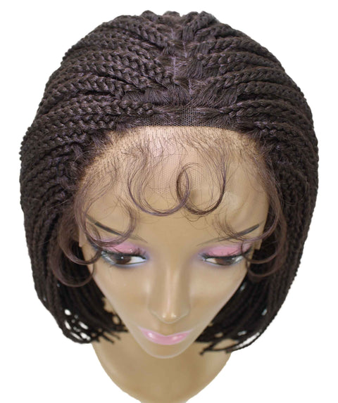 Jayla Medium Brown Box Braids Lace Wig