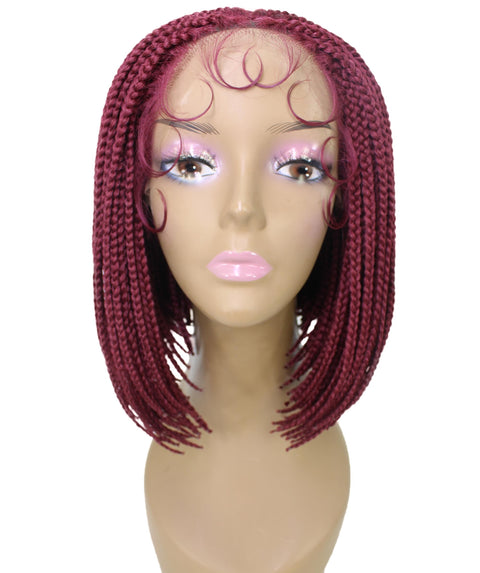 Jayla Burgundy Box Braids Lace Wig