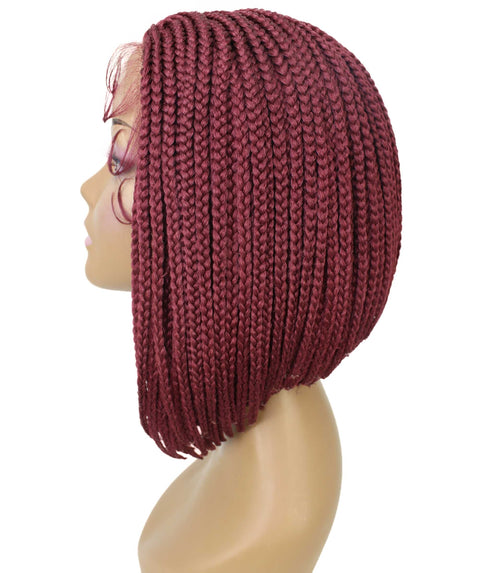 Jayla Burgundy Box Braids Lace Wig