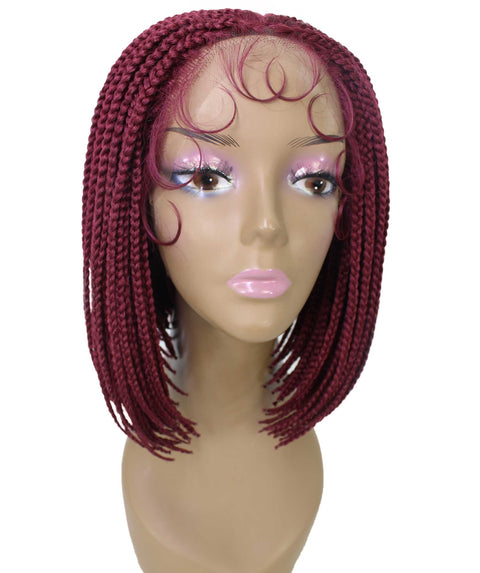 Jayla Burgundy Box Braids Lace Wig