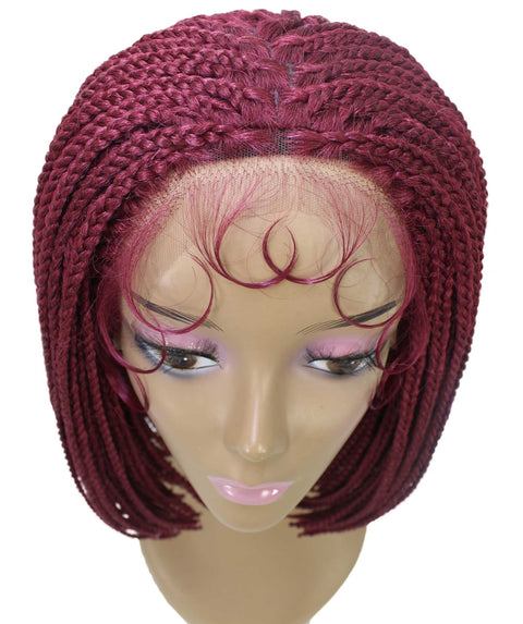 Jayla Burgundy Box Braids Lace Wig