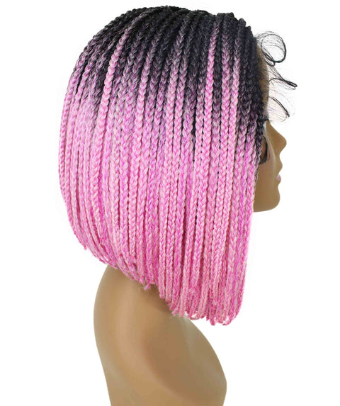 Jayla Dark Pink Ombre Box Braids Lace Wig