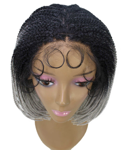 Jayla Grey Ombre Box Braids Lace Wig